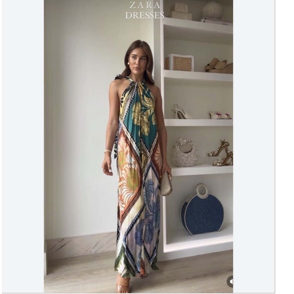 Zara Women Collection halter neck printed dress - Picture 3 of 7